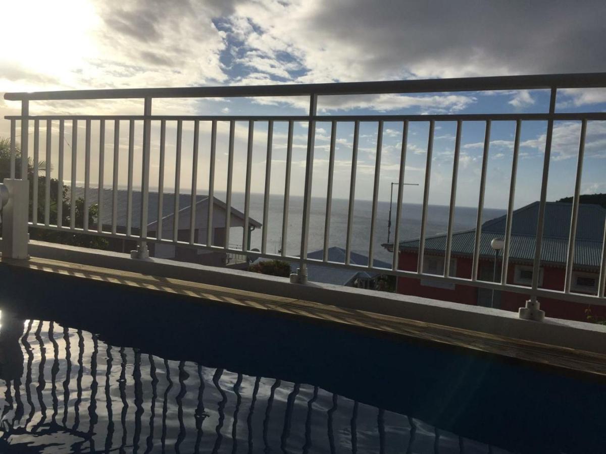 Rose Phoenix Rez-De-Jardin Piscine Et Vue Mer Les Anses-d'Arlets Luaran gambar