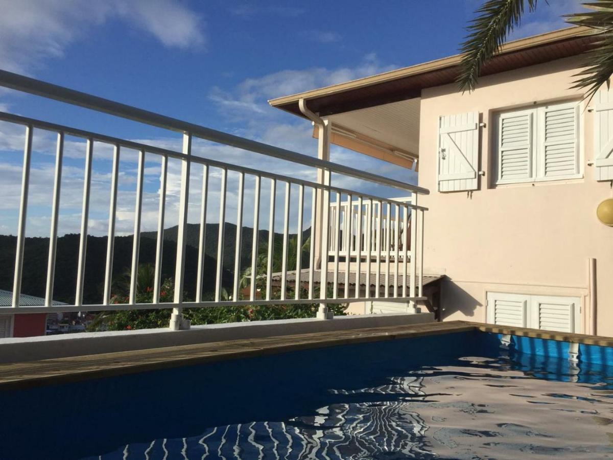 Rose Phoenix Rez-De-Jardin Piscine Et Vue Mer Les Anses-d'Arlets Luaran gambar