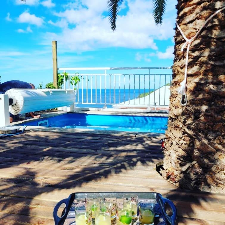 Rose Phoenix Rez-De-Jardin Piscine Et Vue Mer Les Anses-d'Arlets Luaran gambar